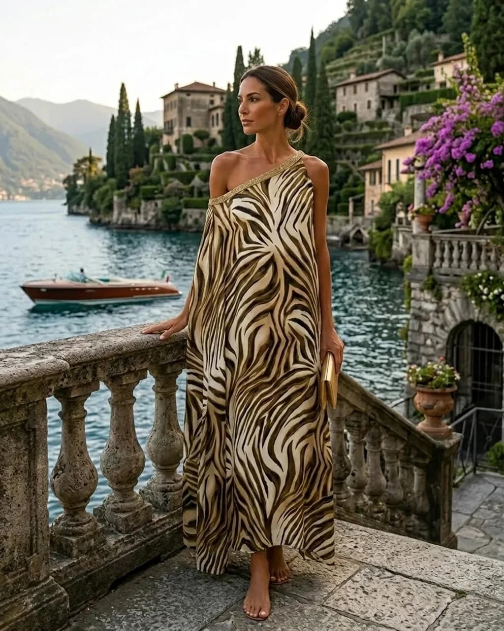 Silk Kaftan — Como Collection — Detail view