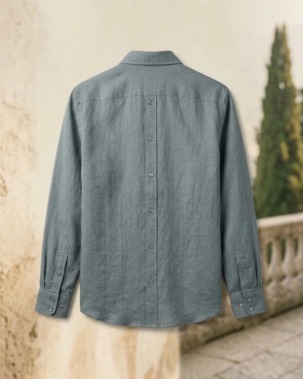 Bellagio Snap Shirt — Como Collection — Back view