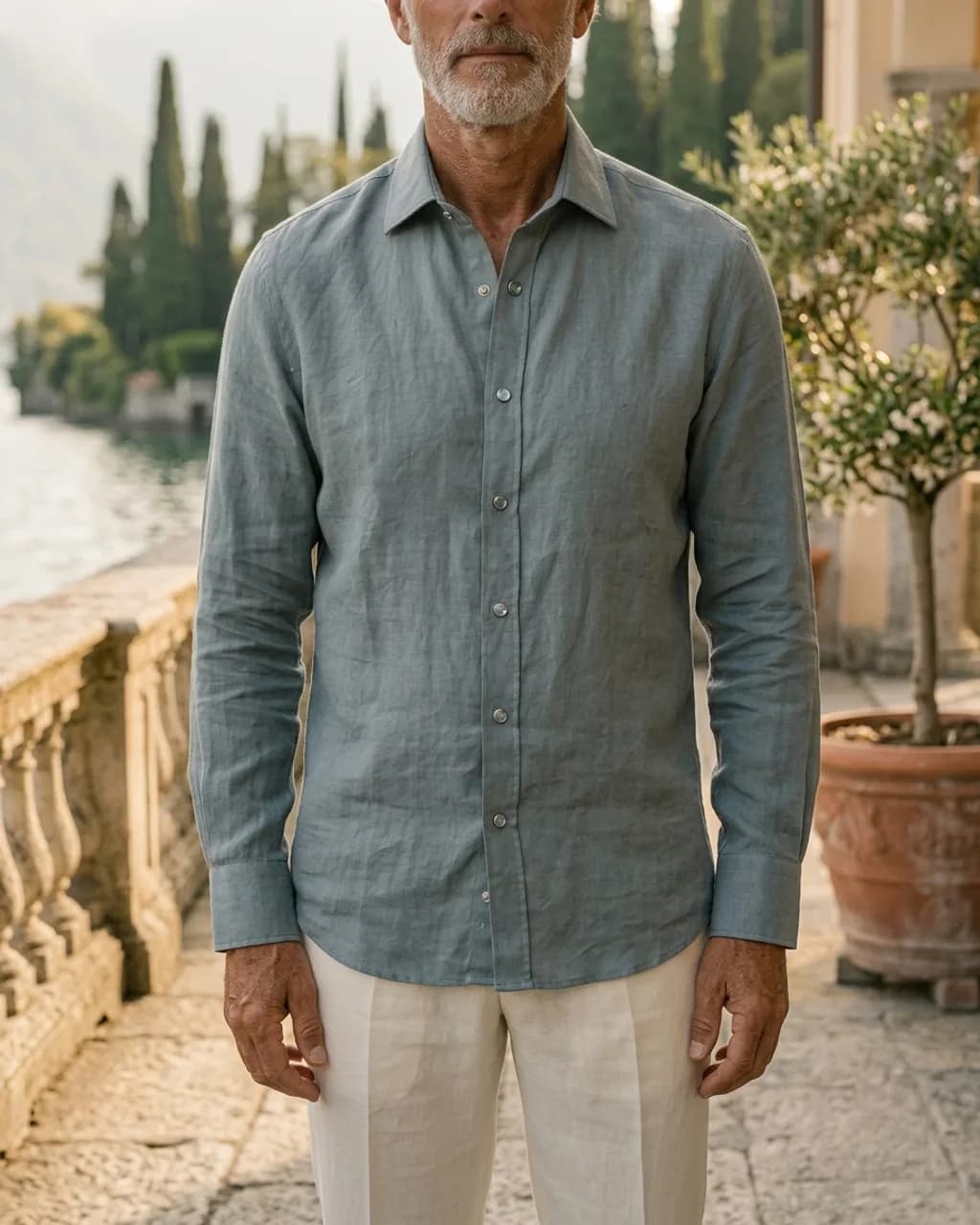 Bellagio Snap Shirt — Como Collection — Front view